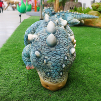 Marionnette de dinosaure animatronique Ankylosaurus à peau souple et mouvements flexibles pour la location de fêtes pour enfants