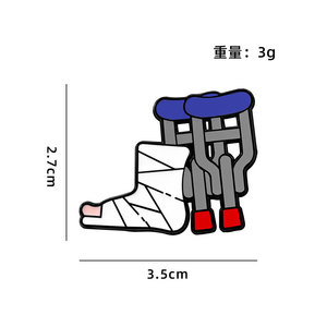 Serie médica Broches de dibujos animados Insignias de metal Bastones <span class=keywords><strong>para</strong></span> caminar Monitor de ECG Jeringas Medidores de presión arterial de aleación <span class=keywords><strong>para</strong></span> <span class=keywords><strong>fiestas</strong></span> - Product Image 6