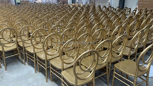 <span class=keywords><strong>Silla</strong></span> Phoenix de Lujo con Acabado Dorado, Apilable, Moderna, para Alquiler en Eventos, Bodas, Banquetes, Catering al Aire Libre - Product Image 6