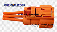 Connecteur de prise et de prise à verrouillage à 3 broches, courant faible, 45A, haute tension 800V, pour chargeur embarqué de véhicule électrique (EV) et hybride rechargeable (HEV), DC/DC HVC