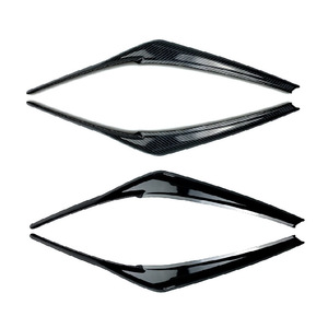 Headlight Eyebrow <b>Car</b> Stickers Piano Black Carbon Fiber Texture For 2018 Toyota Camry Body <b>Decal</b> ABS Material - Product Image 2