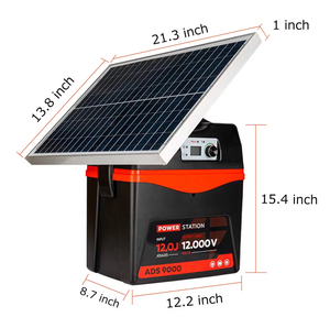 AC <span class=keywords><strong>230V</strong></span>/DC 12V Batterie Panneau Solaire Clôture Électrique LED Energizer Bovins Animaux Clôture Électrique Energizer Solaire - Product Image 3