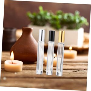 Trend Luxury <b>10ml</b> Transparent Glass Perfume Spray <b>Bottle</b> Flat/Cylindrical Shape Thick Bottom Portable Pocket Pump Sprayer - Product Image 6