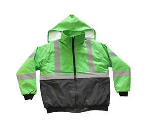 Alta visibilidad chaqueta de seguridad reflectante chaqueta <span class=keywords><strong>en</strong></span> color verde - Product Image 1