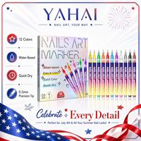 GREENSEED Bestseller Stylos de Peinture DIY pour Ongles 12 Couleurs Séchage Rapide Résine Stylos de Dessin Graffiti pour Ongles Peinture à la Main