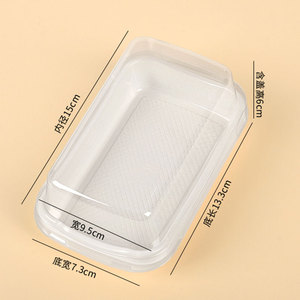 Tùy Chỉnh In Bánh Cuộn Ăn Trưa Bánh Sandwich Bao Bì Dùng Một Lần Hình Chữ Nhật Hộp Giấy Với Trong Suốt Rõ Ràng Nhựa Có Nắp Đậy Bìa - Product Image 3