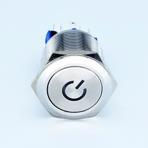 Customized 22mm waterproof momentary push button switch LED metal push button switch for smart home