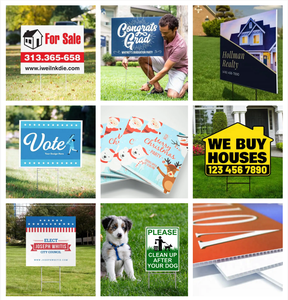 Insegne da Giardino in Coroplast da 4mm 18x24 con Pali a H, Stampa UV Fronte-Retro Personalizzata per Noleggio, Open House, Assunzione Dipendenti, Politiche - Product Image 3