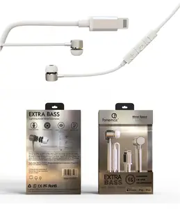 MFI certified in-ear ultra-bass metal wire-controlled call headset suitable for iPhone iPad iPod series
