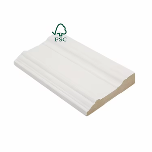 Plinthes en MDF blanc apprêté <span class=keywords><strong>de</strong></span> conception moderne, moulures <span class=keywords><strong>de</strong></span> plinthes, moulures murales, plafonds en bois rainurés, panneaux muraux décoratifs en pin apprêté - Product Image 2