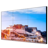 Écran vidéo mural LED sans couture de 55 pouces 3x3 4x4 combinable librement, 1,8 mm 3,5 mm, pour centre commercial, non tactile