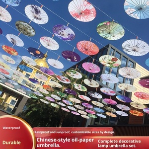 Protector solar a prueba de lluvia, papel de aceite de bambú ecológico, paraguas de luz de techo para decoración de estilo chino clásico de Hotel, ropa Hanfu - Product Image 4