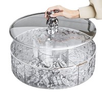 Plateau à fruits secs en PVC de style moderne, plateau de table basse de salon, luxe haut de gamme, utilisation domestique, portable, minimaliste, compartiments divisés, noix