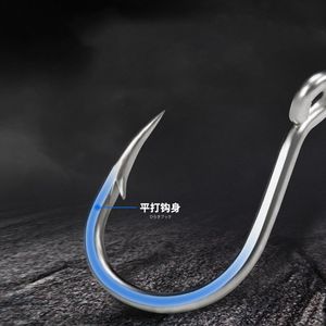 SJ41 <span class=keywords><strong>5X</strong></span> de haute qualité, robuste, 1/<span class=keywords><strong>0</strong></span>-13/<span class=keywords><strong>0</strong></span> #   Hameçon d'assistance en étain argenté pour la pêche au jigging en eau salée, pour la pêche en haute mer de gros poissons - Product Image 5