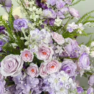Nouvelles décorations de mariage, bouquets de fleurs artificielles en soie de qualité supérieure, couleur violet, pour la décoration de table de mariage - Product Image 3