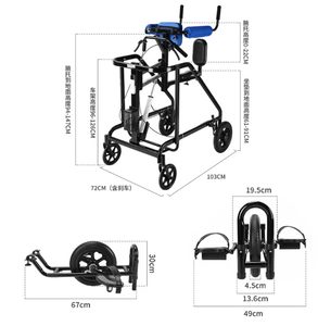 Fauteuil roulant pliant et pratique, aide à la mobilité pliante et portable pour personnes âgées et handicapées - Product Image 2