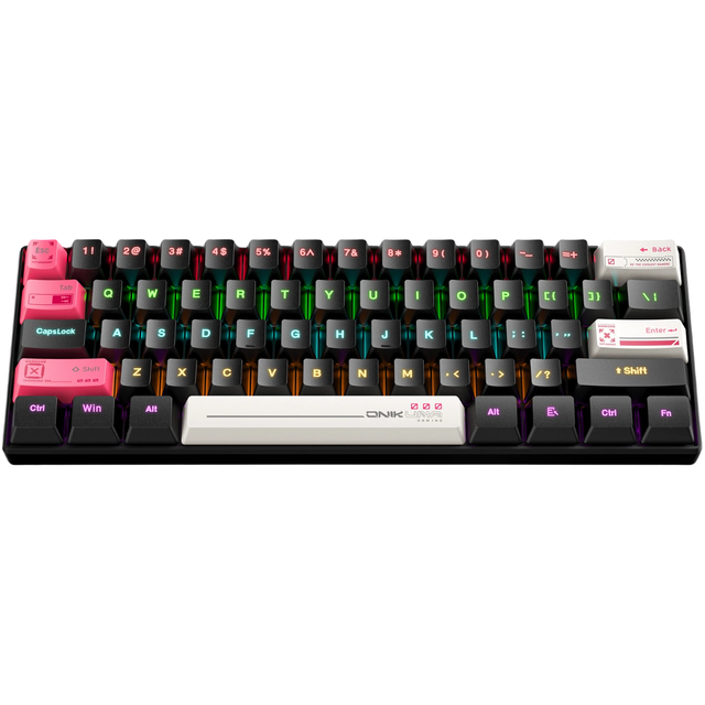 ONIKUMA G55 Mechanical Gaming Keyboard 61 Keys Layout RGB Customized Wired Colorful LED Backlit Keyboard for Compute Laptop PC