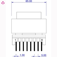 Transformateur haute fréquence pour voiture électrique Tianyi, noyau en ferrite EE65, 10 kHz-1000 kHz, 220 V, CE, CQC