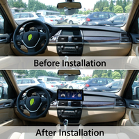 Écran tactile LCD numérique 12,3 pouces pour voiture, lecteur multimédia DVD pour tableau de bord, système Linux pour BMW X5/X6 Série 2007-2010