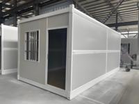 Maison en conteneur extensible de luxe de 20 pieds Maison pliante préfabriquée Conception pliable pour le bureau à domicile Utilisation en extérieur Panneau sandwich en acier