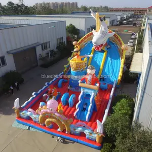 New Style Shark Themen park kommerzielle Hüpfburg aufblasbare Kinder trampolin rutsche für Vergnügung spark