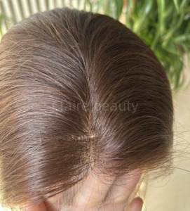 接着剤シルクトップシリコン医療用ウィッグバージンケラチンアラインヘア卸売人毛束サプライヤー医療用ウィッグ - Product Image 4