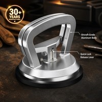 Ventouse manuelle industrielle en alliage d'aluminium robuste avec kit de réparation pour l'installation et la manipulation de verre et de carrelage