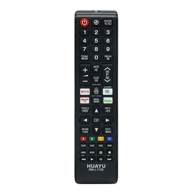 HUAYU RM-L1728 Universal Samsung Smart TV Remote Control Replacement with 2*AAA Battery Quick Function Buttons for All Models