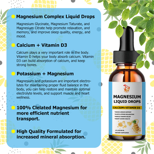 Suplementos Herbales al por Mayor de Fábrica con L-Teanina y Bromelina para Apoyar la Relación Muscular y la Recuperación, Gotas Líquidas de Magnesio - Product Image 6