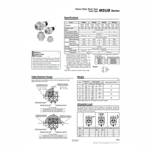 Mesa giratoria SMC Pneumatics, modelo - Product Image 1