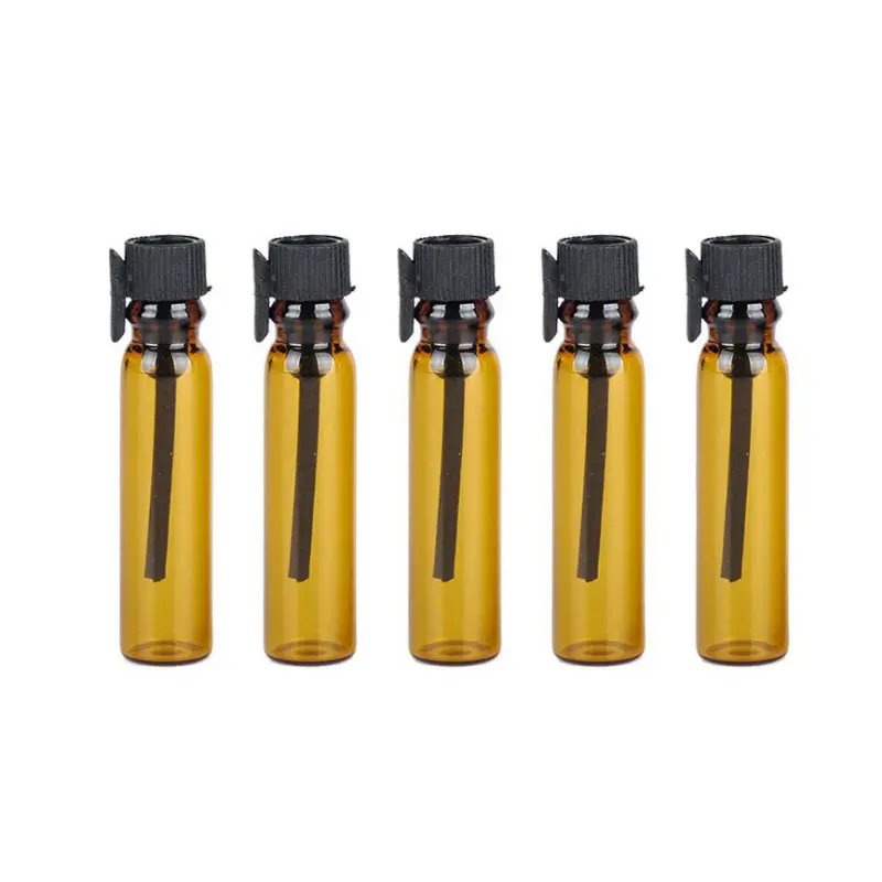1ml 2ml 3ml Mini Glass Perfume Vial Perfume Sample Vial Tester Bottle Tube With applicator