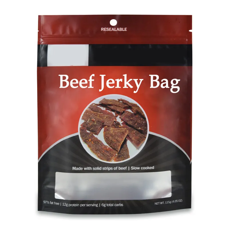 Manufacturer Digital Printing Heat Seal Ziplock Customized Side Seal Pouch Plastic Bag Custom Packaging Beef Jerky Bags