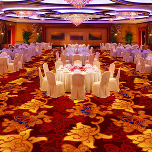 Tapis mural imprimé en nylon, hôtel moderne, <span class=keywords><strong>restaurant</strong></span>, salle de banquet, design floral coloré personnalisé, antidérapant, usage commercial - Product Image 4