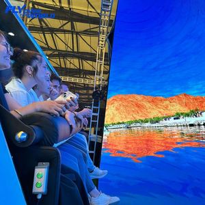เครื่องจำลองภาพยนตร์บิน VR แบบหลายผู้เล่น 9D 7D 5D XD พร้อมโปรเจคเตอร์โดมในร่ม อุปกรณ์สวนสนุก เก้าอี้เคลื่อนไหว - Product Image 6