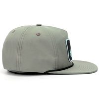 Casquette de baseball en nylon imperméable à visière plate, avec logo brodé personnalisé, 5 panneaux, style hip-hop, snapback, avec cordon et lettres