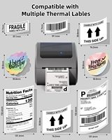 Printer Label Pengiriman Nirkabel Phomemo D520BT 4x6 203dpi Printer Barcode Thermal untuk Penggunaan Gudang dan Kantor
