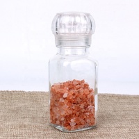 Broyeur à épices carré en verre avec couvercle, 2 pièces, 5oz, cuisine