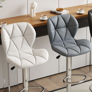 Taburete de Bar Ajustable de Diseño, con Detalles en Cuero y Metal, Silla de Bar y <span class=keywords><strong>Cocina</strong></span> Multiusos <span class=keywords><strong>para</strong></span> los Mercados de EE. UU./UE - Product Image 5