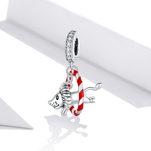 <span class=keywords><strong>Leone</strong></span> Salto Cerchio Dell'argento Sterlina 925 Del Pendente Animale Serie FAI DA TE Accessori Gioielli Fatti A Mano SCC1660 - Product Image 4