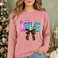 Patchs thermocollants personnalisés en chenille, brodés, motif 'LOVE', style Coquette, Cowboy, Cowgirl, Chapeau, Bottes, grande taille, pour veste
