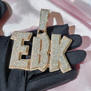 Pendentif Hip Hop de Luxe en Diamant de Laboratoire Premium, Collier de Mode en Argent Sterling 925 Plaqué Rhodium, Bijou Brillant et Élégant - Product Image 4