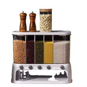Conteneur de stockage multifonction moderne nordique en verre de 12 L, pliable, avec couvercle rabattable, hermétique, pour la conservation des aliments - Product Image 5