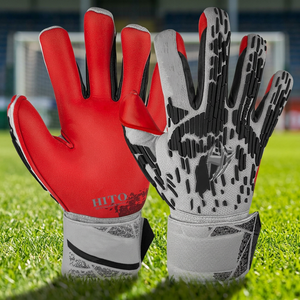 Gants de gardien de but de football entièrement personnalisables, en latex allemand 4 mm, protection hybride des mains, caoutchouc injecté sur le dos de la main, vente en gros - Product Image 3