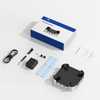 8 in 1 USB C Hub ke DP 4K 144HZ Mac Mini M4 Docking Station dengan 16TB 40Gbps Dual Bay M.2 NVMe Hard Drive SSD Enclosure