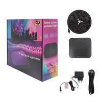 Boîte de synchronisation HDMI 2.0 intelligente Joystar, rétroéclairage ambiant pour TV, prend en charge 4K 60Hz, 60 LED/m, 2m RGBIC, kits de bande lumineuse LED 12V pour TV de 34 pouces
