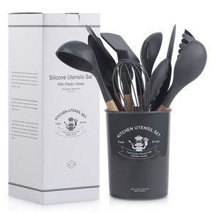 Utensilios de cocina resistentes al calor, utensilios de cocina de silicona, no se pega, 12 Uds. - Product Image 2