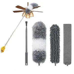 Kit de 4 plumas de microfibra telescópicas ligeras para limpiar ventiladores de techo en el hogar - Product Image 1