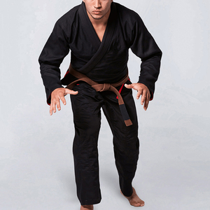 Kimono de karaté noir IBJJF homologué unisexe, tissage perlé, pantalon Ripstop avancé, durable, léger, compétition adulte, 100% coton - Product Image 4