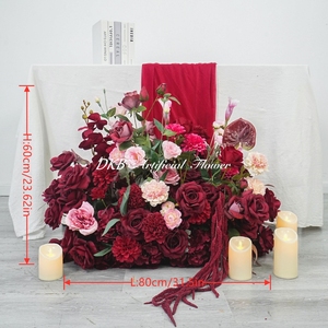 Wedding Floral Arrangement Decor Artificial Silk Flower Aisle Artificial Flower Table Runner for Wedding Decor - Product Image 2