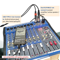 Adaptador USB Tipo C a 2 XLR Macho, Salida Estéreo, Amplificador, Conversor de Altavoz, Cable